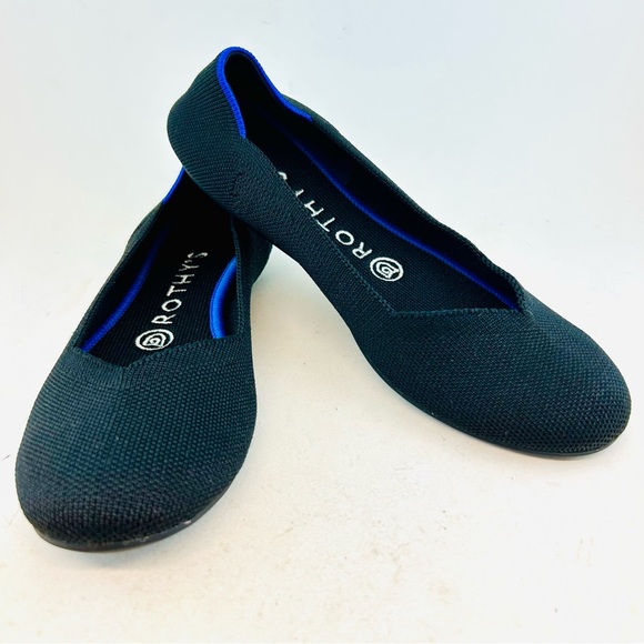 Rothy's Shoes - Rothy's Black Round Toe The Flat Slip On Knit Ballet Flats, size 7 EU 37.5